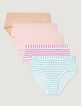 Women's Second Skin High Rise Brief, Lace Mix (5-Pack)