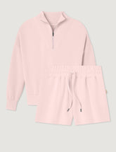 Women's Luxe Traveler Knit Quarter Zip & Short Set