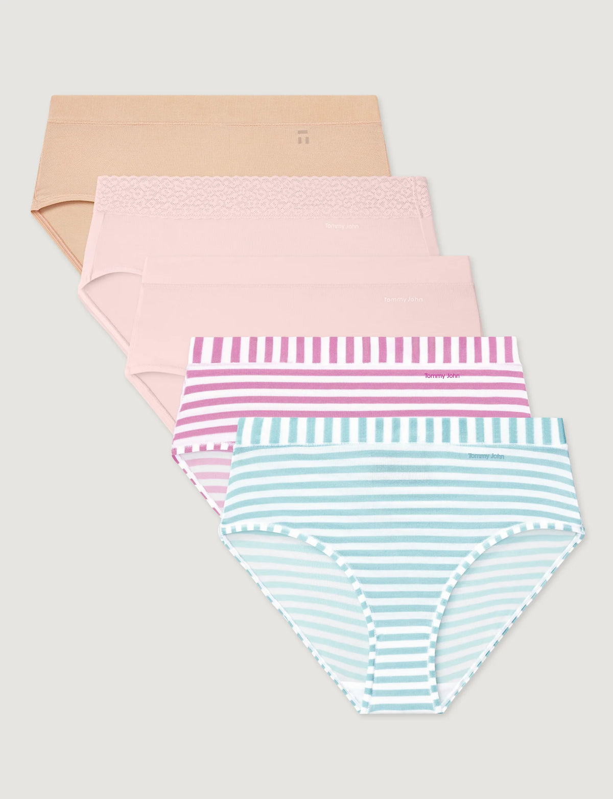 Women's Second Skin High Rise Brief, Lace Mix (5-Pack)