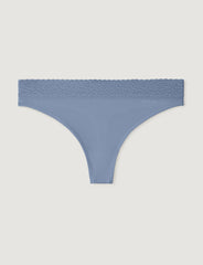 Women's Second Skin Thong, Lace Waist