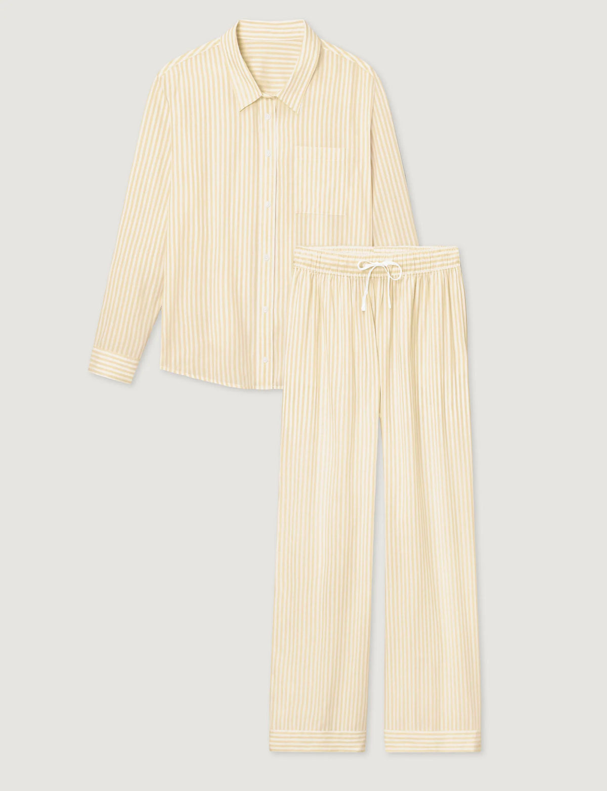 Women's Woven Button Down Shirt & Pant Set