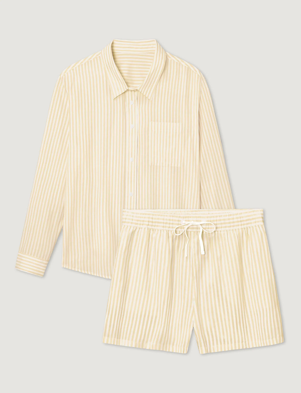 Women's Woven Button Down Shirt & Short Set